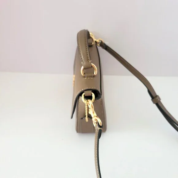 Coach CCK67 Mini Josie Top Handle Bag Crossbody Handbag Dark Stone Leather